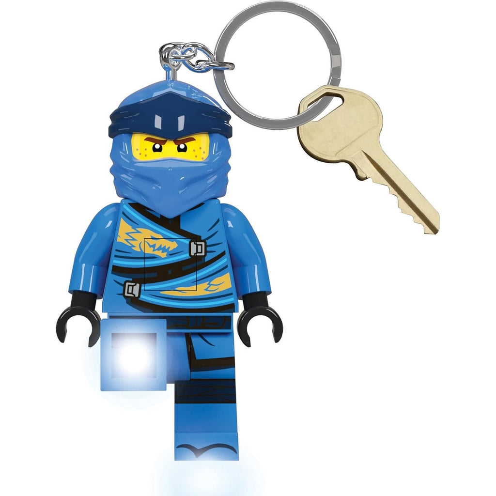 LEGO Ninjago Large 3 Inch Tall Figure Keychain Light - Jay (KE148H)