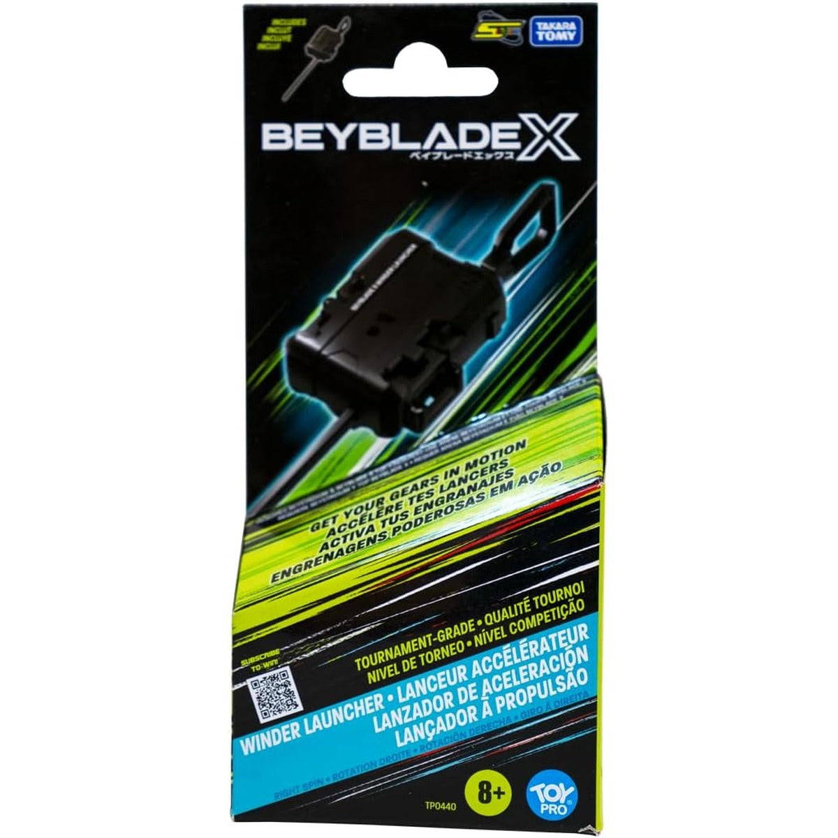 Takara Tomy Beyblade X Winder Launcher, Official Tournament-grade Right-spin Launchers, Easy Grip, Battle Top Toy, Bey