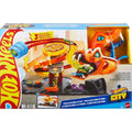 Hot Wheels City Toy Car Track Set, Pizza Slam Cobra Attack Playset