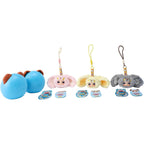 JollyPop Puppy MiniPop Collectibles for Kids, Keychain Plush Charm Toy Set with IM Card Sticker, Cute Pastel Design
