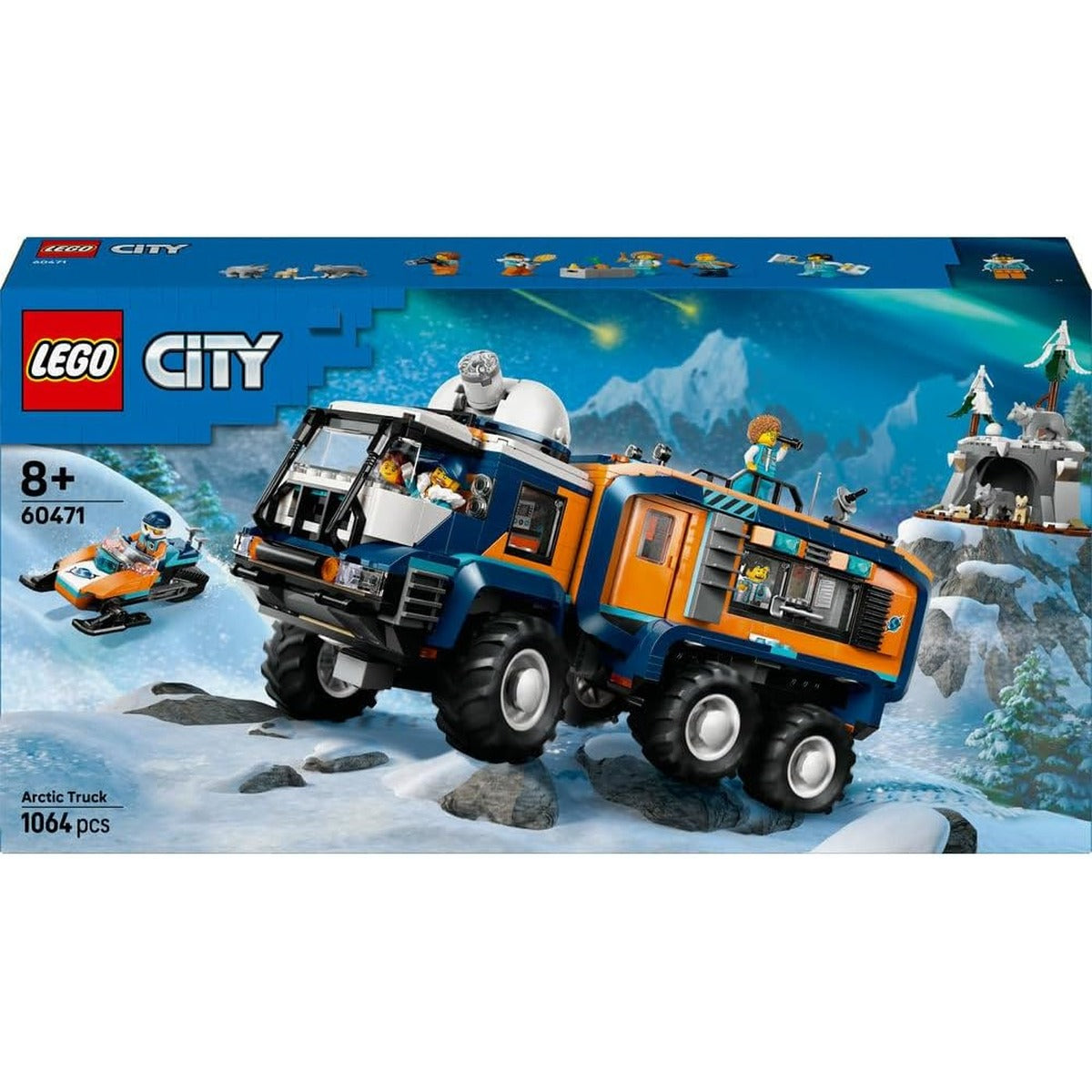 LEGO City Arctic Explorer Science Lab Truck Toy - Exploration Vehicle with Steering & Suspension - incl. a Snowscooter
