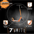 Spartan Edge 200 mm Folding Kick Scooter for Kids & Teens SP-7005 - Big PU Wheels, ABEC-7 Performance Bearings