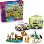 LEGO LEGO Friends Horse & Baby Foal Trailer - Horse Toy Playset w/Grooming Accessories, 4 Animal Figures, Car & 2 Mini Dolls 