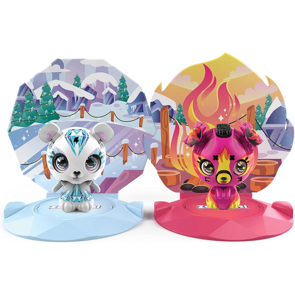 Zoobles Jouet - Pack 2 Zoobles Animaux - Boules Magiques Colorées