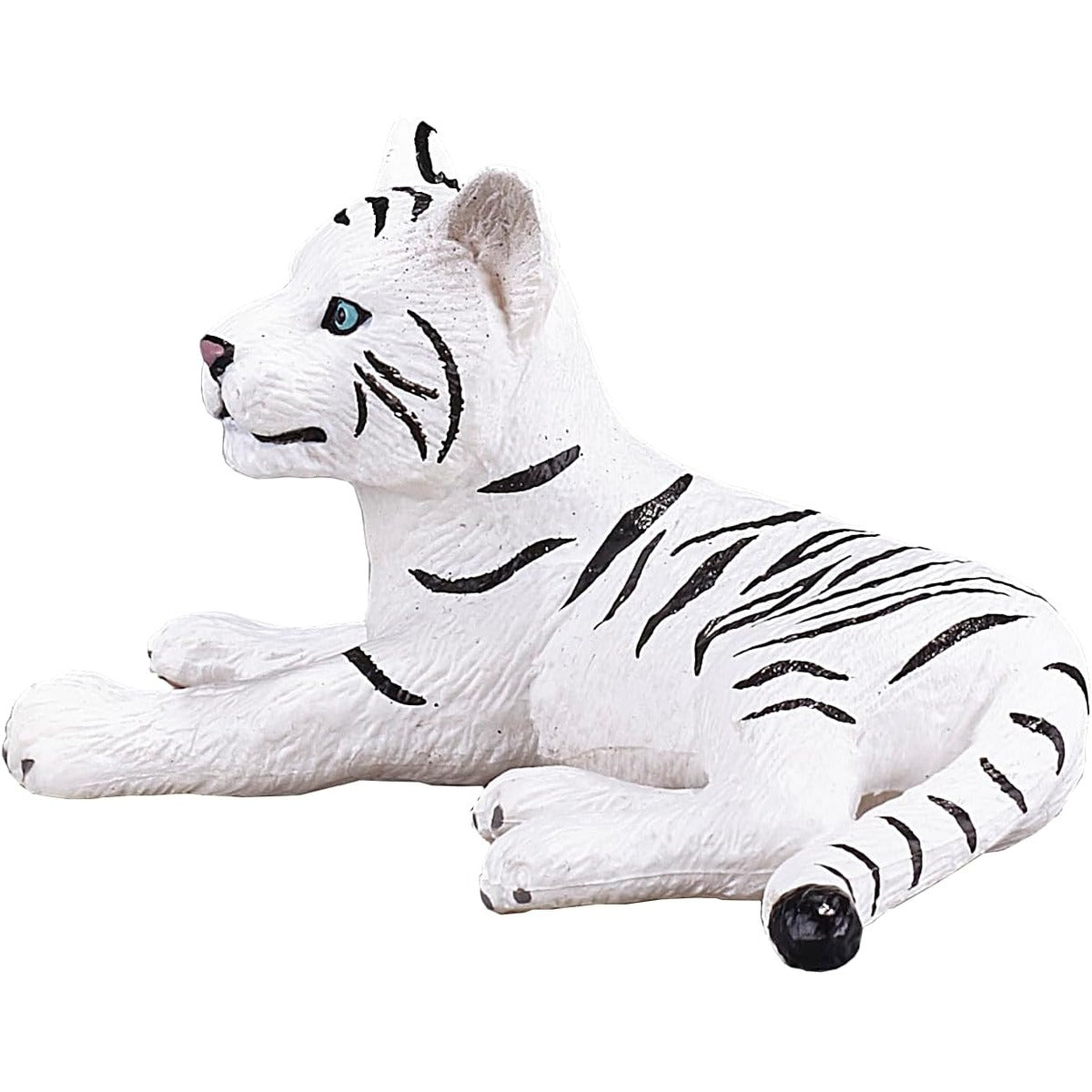 MOJO White Tiger cub Lying Down Toy Figure
