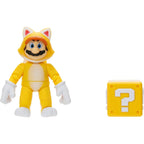 THE SUPER MARIO BROS. MOVIE 5 Inch Action Figures Series 2 Cat Mario Figure with Block