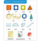 Colorful Magic Magnetic Pipeline Building Blocks, 97-Piece Educational STEM Construction Set, Ages 3+