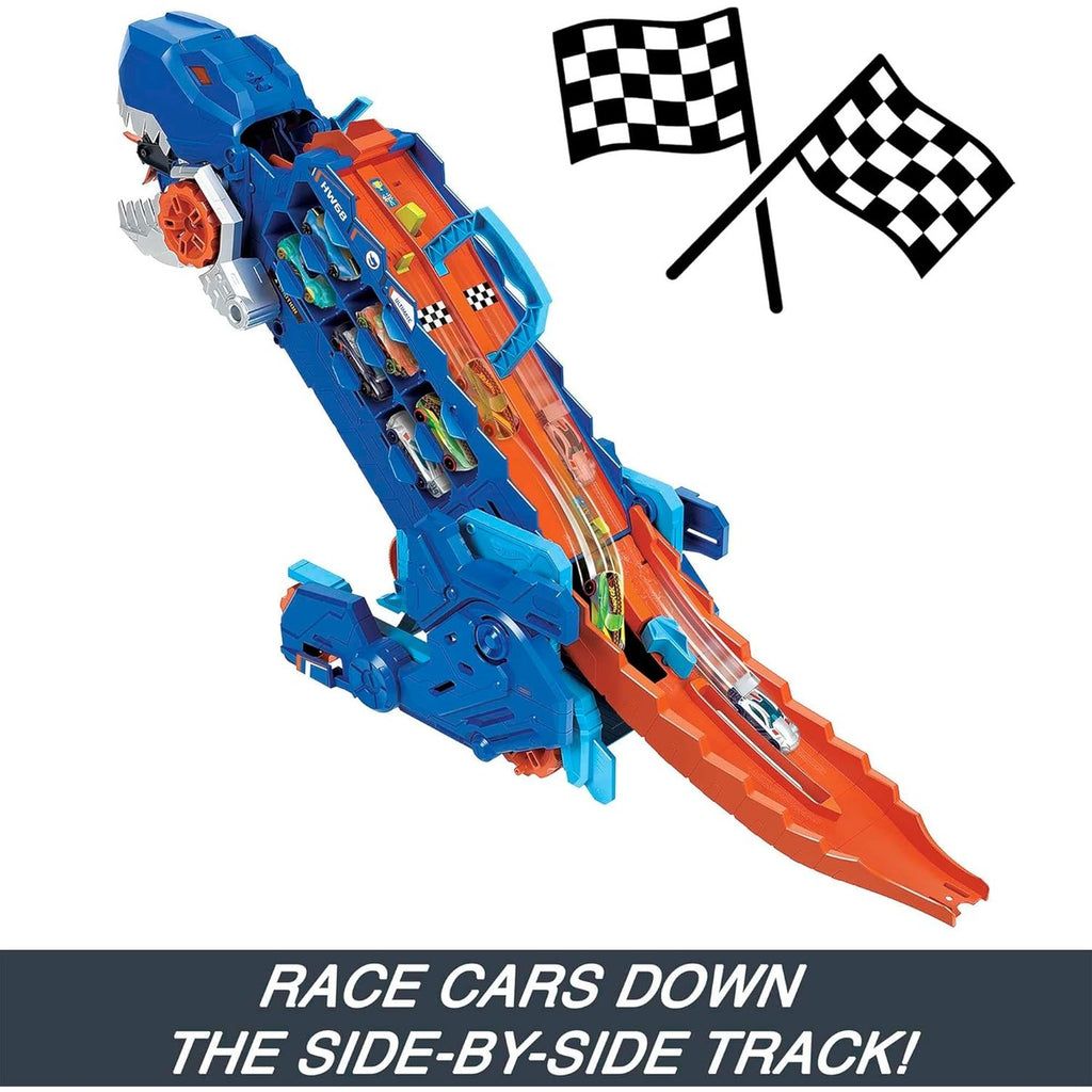 Hot Wheels City Toy Car Track Set, Ultimate T-Rex Transporter