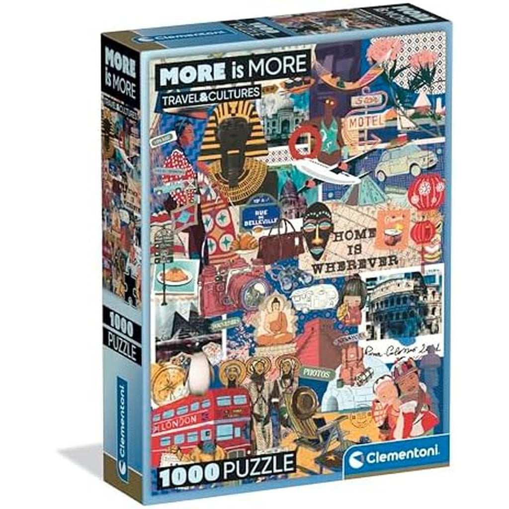 Clementoni - 37072 Jigsaw Puzzle 1000 Pieces for Adults and Children, Special Series, Massimalismo Travel & Culture Theme, Compact Box with Poster Included, Gift Idea for Men and Women, Made in Italy