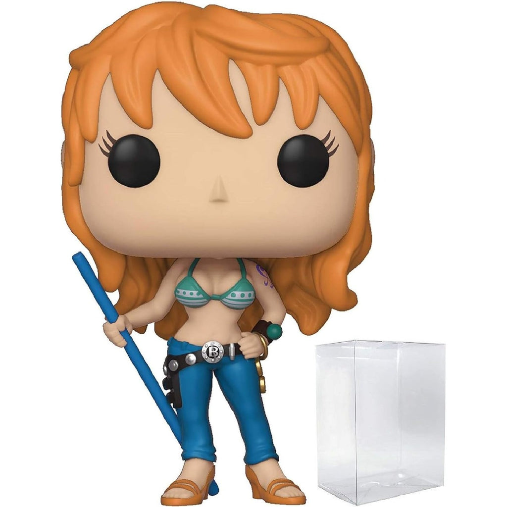 POP One Piece - Nami Funko Pop! Vinyl Figure (Bundled with Compatible Pop Box Protector Case) Multicolor 3.75 inches