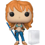 POP One Piece - Nami Funko Pop! Vinyl Figure (Bundled with Compatible Pop Box Protector Case) Multicolor 3.75 inches
