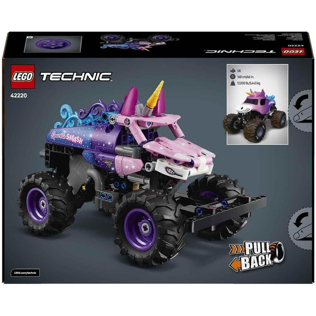 Lego 42220 Technic, Monster Jam(TM) Sparkle Smash(TM) Pull-Back Toy