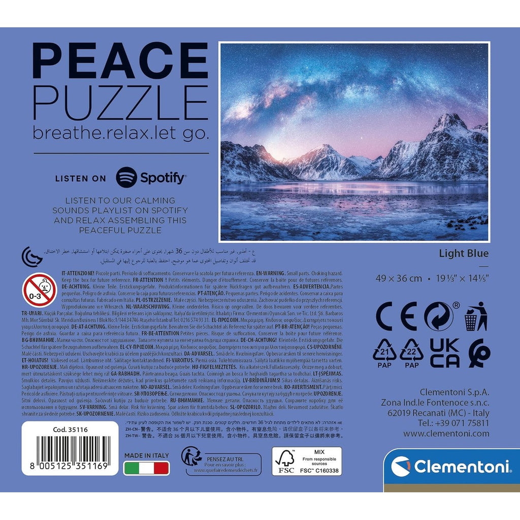 Clementoni Puzzle Peace Puzzle 500 Pieces