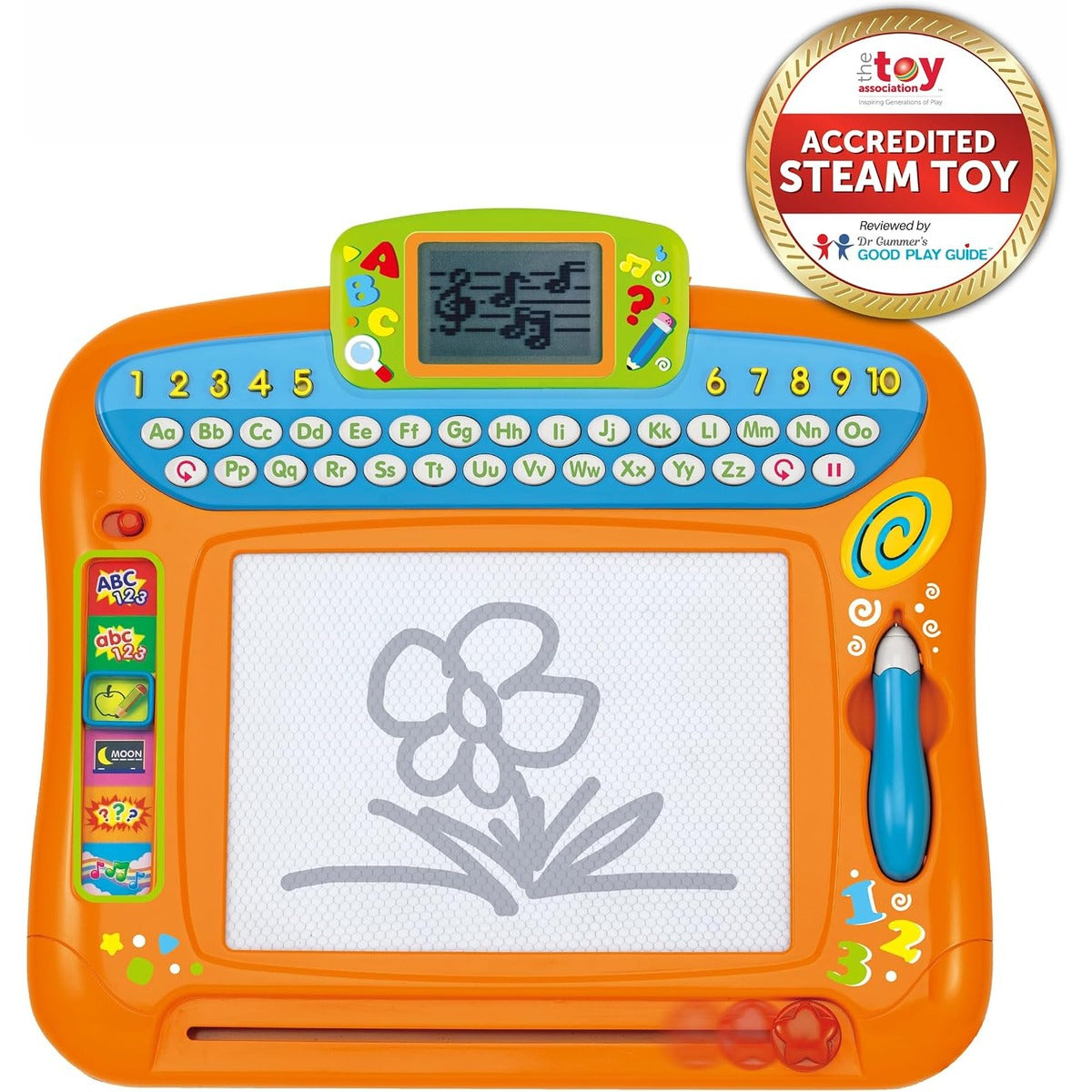 Winfun Write 'N Draw Learning Board | Educational Toy with Drawing Pad, LCD Screen, Alphabet, Numbers, Spelling, Learning Tool & Music Modes | Interactive Educational Toy for Kids Ages 2 Years+