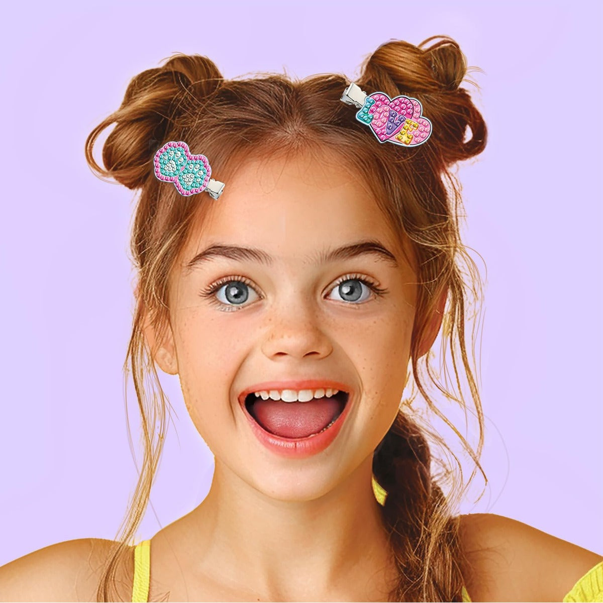 Canal Toys Style 4 Ever - Diamond Art Hair Clips - Creative Kit for Children 6 Years + - 8 Hair Clips to Customise with Rhinestones, Pen and Wax - Fashion and Craft Gift Idea - OFG334