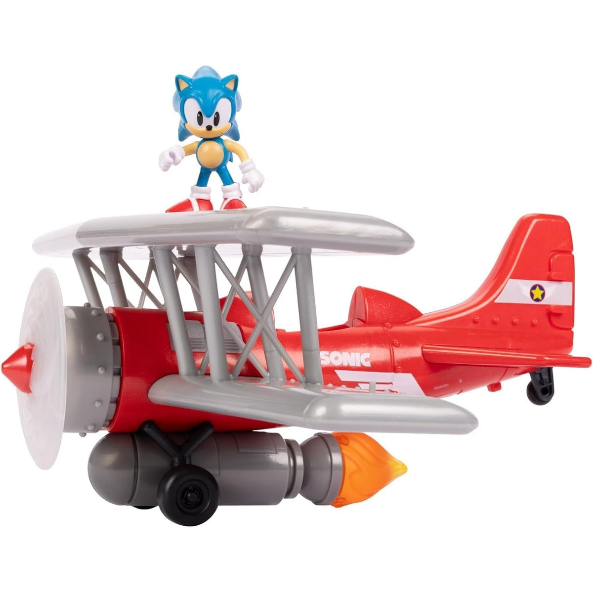Sonic The Hedgehog Tornado Biplane Playset with 2.5" Sonic Action Figure