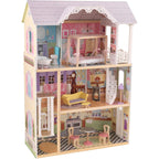 KidKraft Ferris Wheel Beach Wooden Dolls House with Furniture and Accessories Included, 3 Storey Play Set with Hammock and Beach Chair for 12 Inch/30 cm Dolls, Kids' Toys, 20053