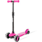 ZIGGY 3-Wheel Tilt Scooter for Kids Ages 2-10 | Red Kick Scooter with LED Light-Up Wheels, 4-Height Adjustable