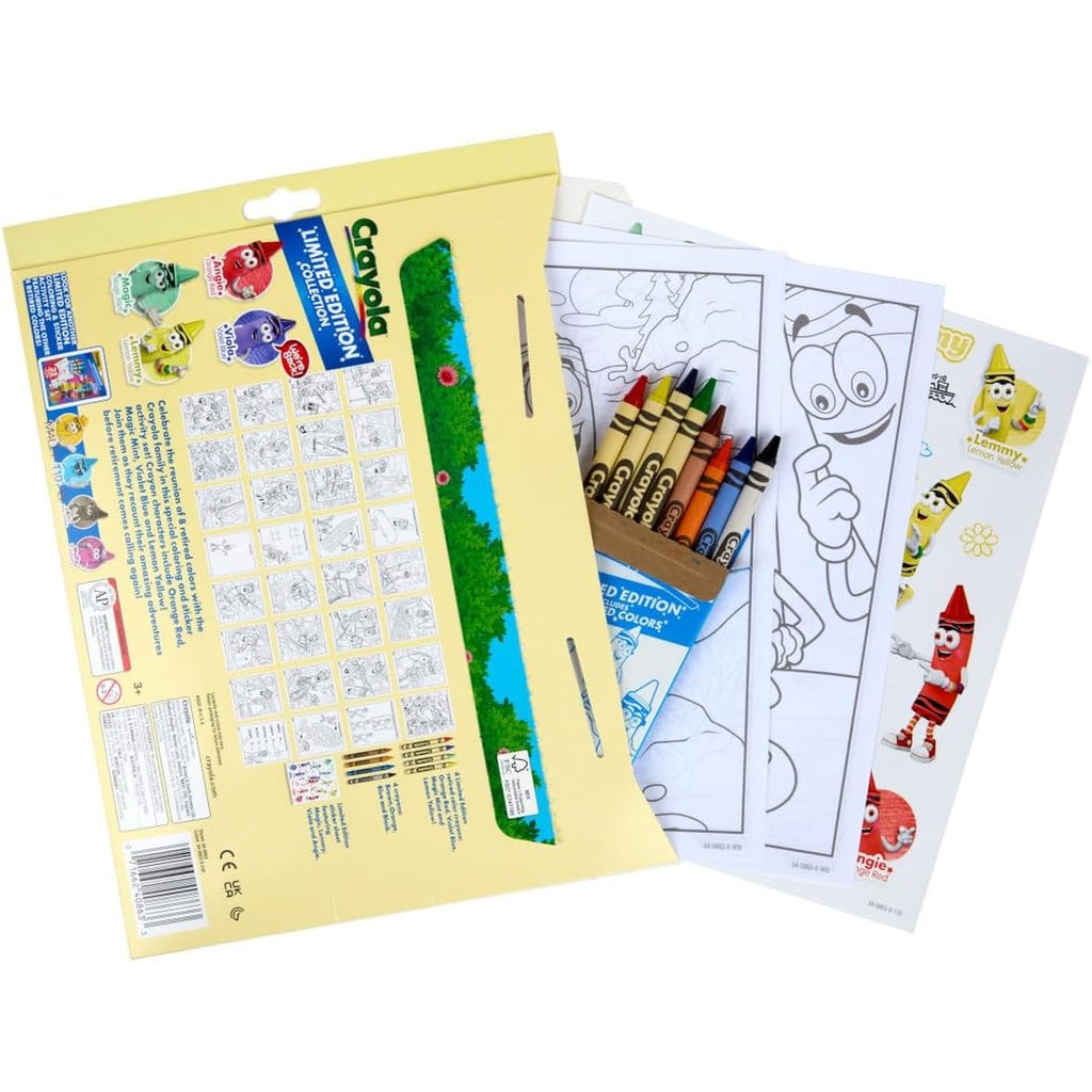 Crayola Retired Colors Coloring & Activity Set, Retired Crayons & Stickers