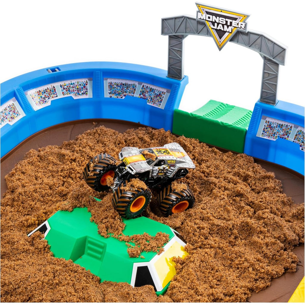 Monster Jam, Monster Dirt Arena 24-inch Playset with 2lbs of