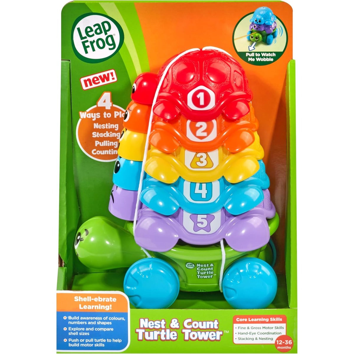 Leapfrog Nest & Count Turtle Tower, Pull Along