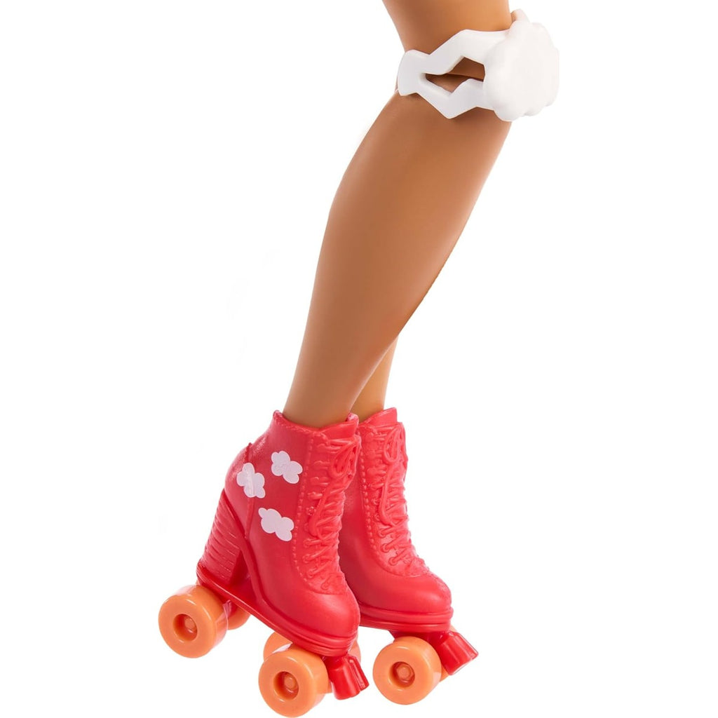 Barbie Dream Besties Doll and Accessories, Teresa Posable Roller Skating Fashion Doll with Brown Hair, 9Video Game Themed Pie