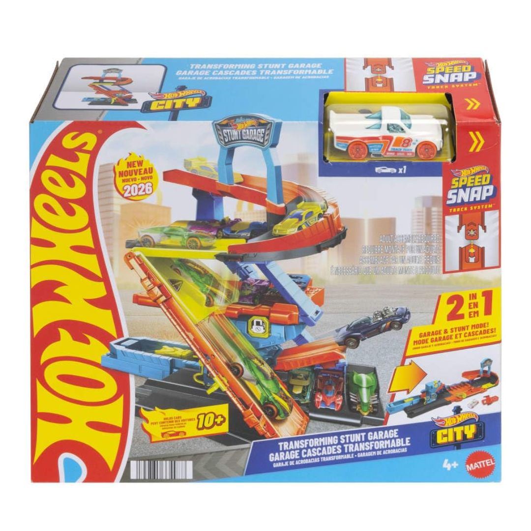 Hot Wheels City Transforming Stunt Garage Racing Track Playset