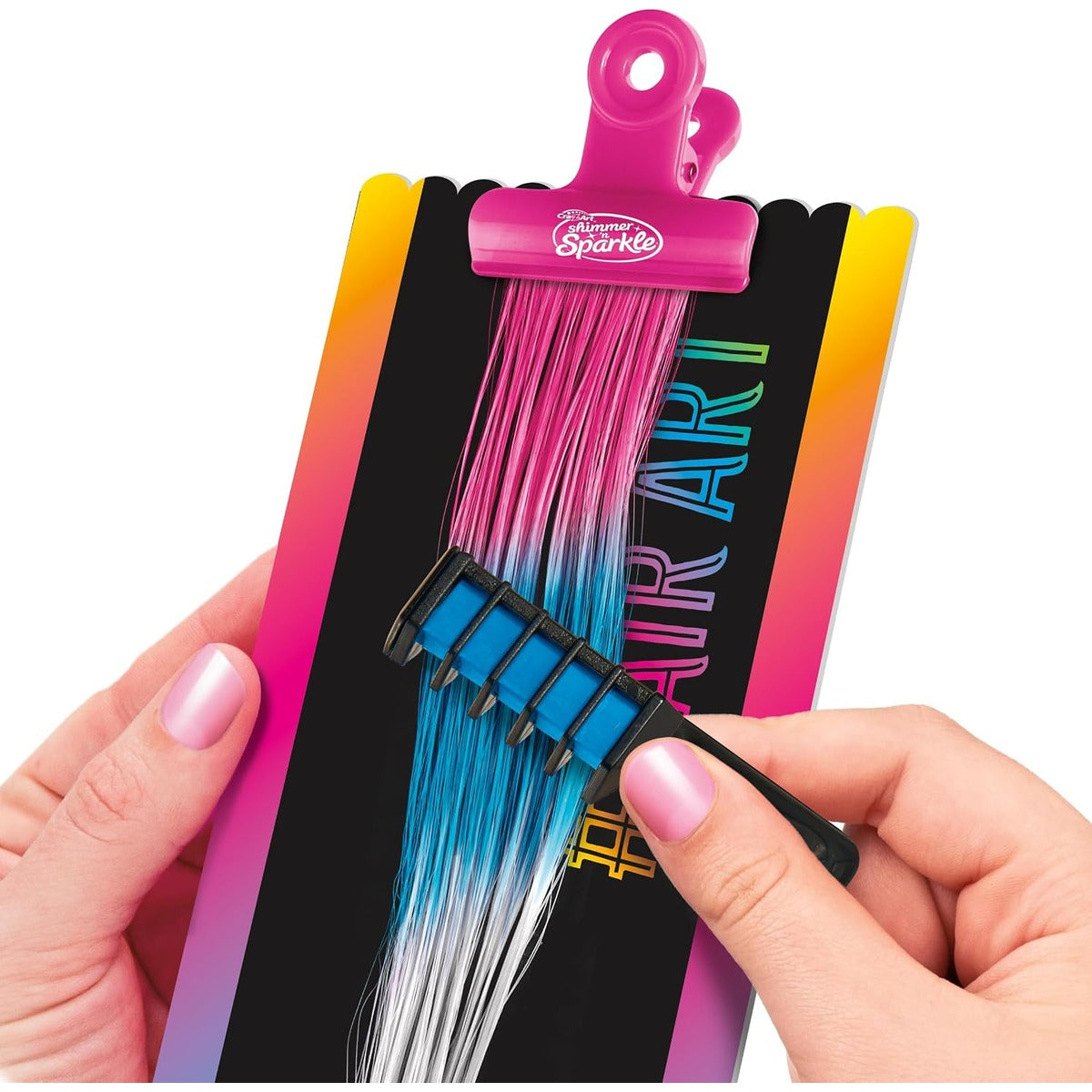 Shimmer N Sparkle Color FX Hair Extension Studio Kit with 4 Clip