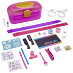 Shimmer N Sparkle 2-in-1 Hair & Body Creations Caddy, Complete Styling Kit with Hair Colors, Extensions, Tattoos, Chalk & Accessories, Portable Creativity Set for Kids Ages 8+