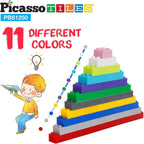 PicassoTiles 1250 PCs Educational Building Block Tiles Set Creative Shapes to Enhance Imaginative Play Unique Set to Characters and Numbers Learning STEM Toys Washable for Learning Education Ages 3+