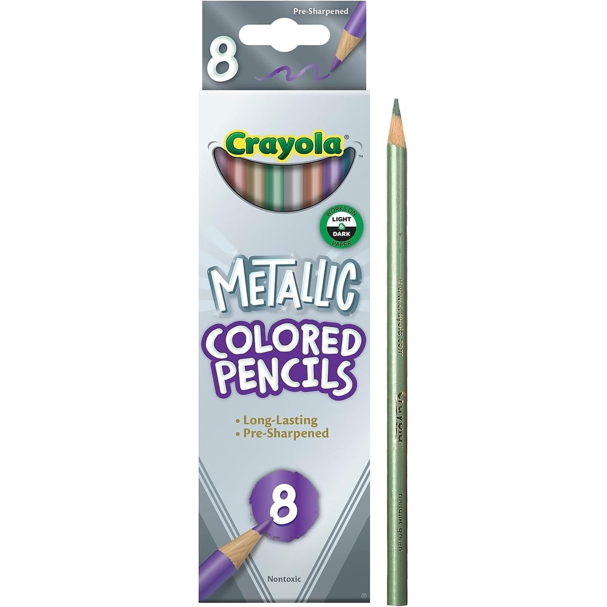 Crayola Metallic FX Colored Pencils - 8 Pencils 1 Count (Pack of 1)