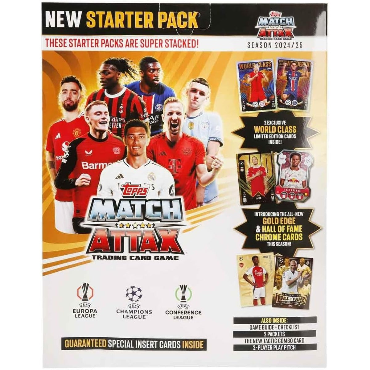 2024-25 Topps Match Attax Champions League Cards - Starter Pack (Album, 27 Cards + 2 LE)