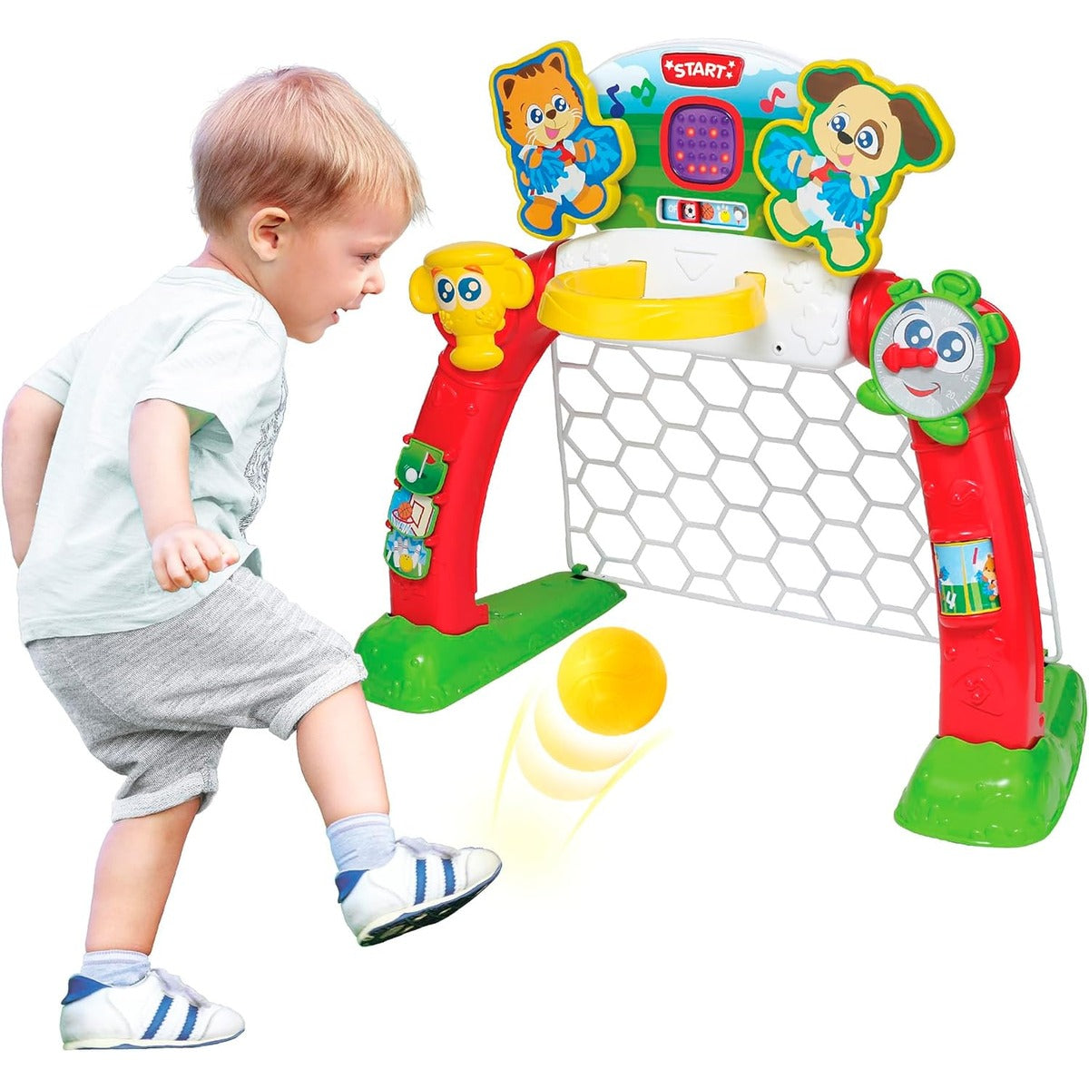 Winfun: 4-in-1 Sports Center - 4 Modes: Soccer, Basketball, Bowling, &amp; Golf, LED Screen, Transforming Interactive Toy, Toddlers &amp; Kids Ages 18mo+