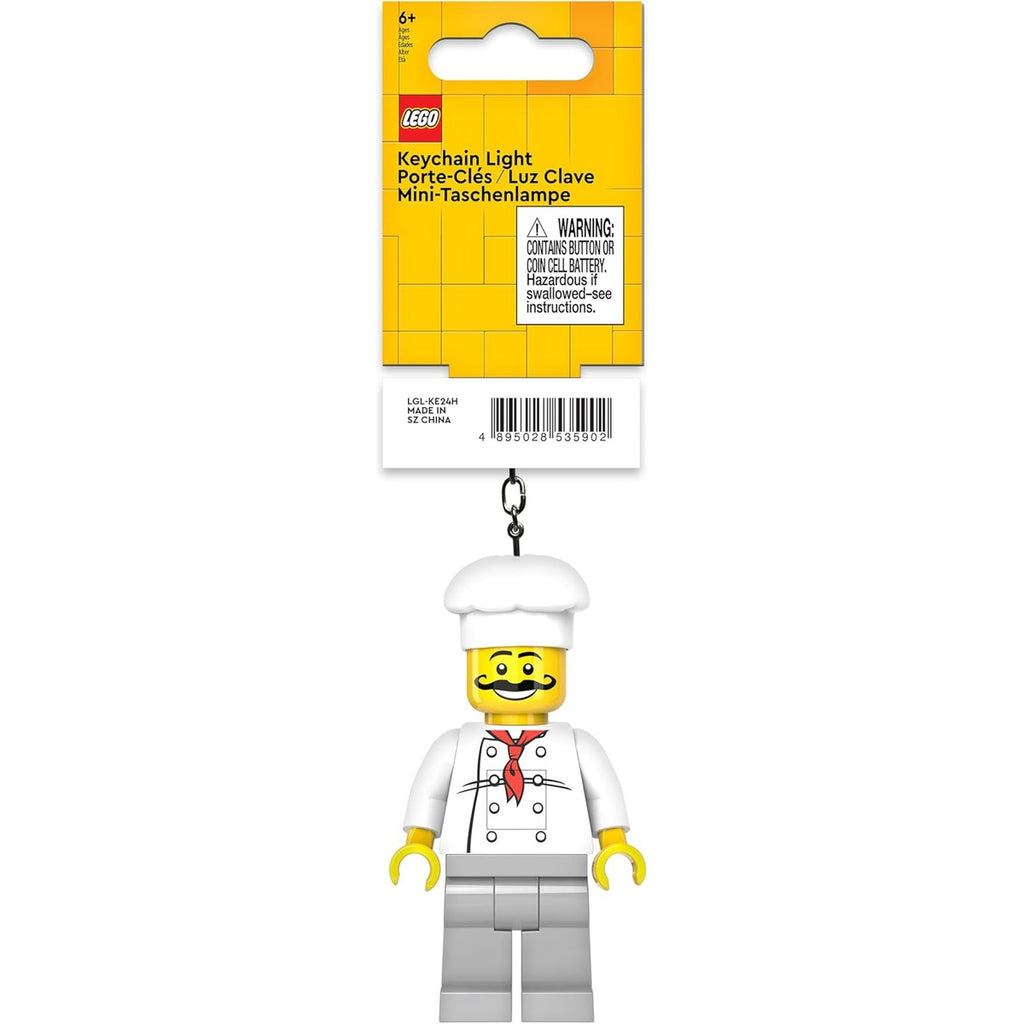 LEGO Minifigures Large 3 Inch Tall Figure Keychain Light - Chef (KE24H)