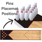 Mini Kids Bowling Set - Bowling Pins & Ball Game Set - Full Bowling Alley Games Toys & Score Cardfor Kid Age 5+ & Adult - Home Indoor Outdoor Backyard Lawn Yard (10 Pins, 1 Ball, 1 Lane Mat)