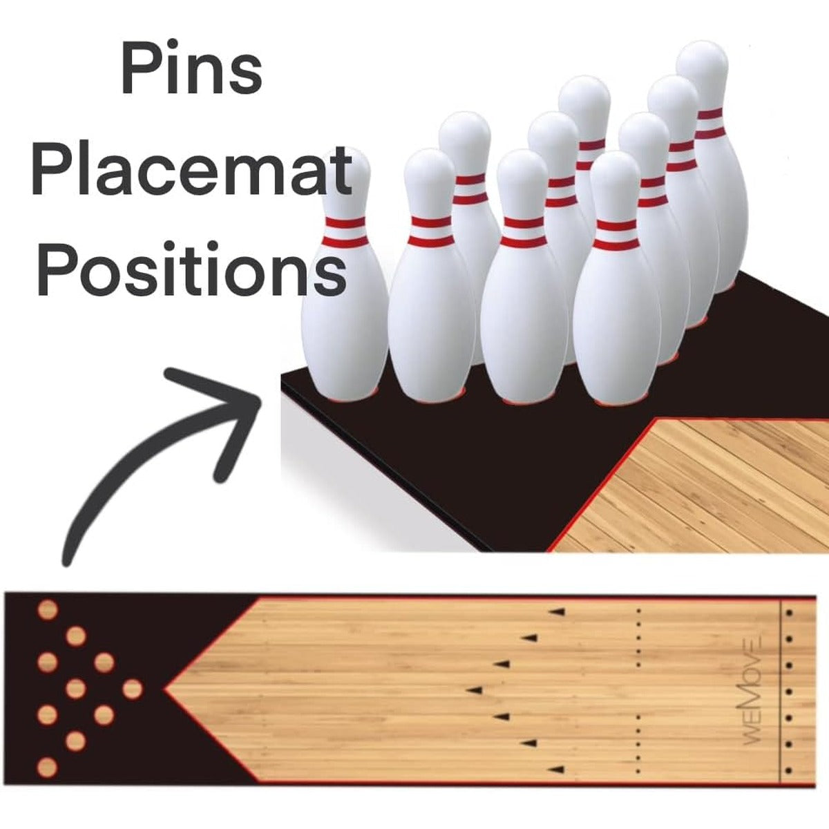 Mini Kids Bowling Set - Bowling Pins & Ball Game Set - Full Bowling Alley Games Toys & Score Cardfor Kid Age 5+ & Adult - Home Indoor Outdoor Backyard Lawn Yard (10 Pins, 1 Ball, 1 Lane Mat)