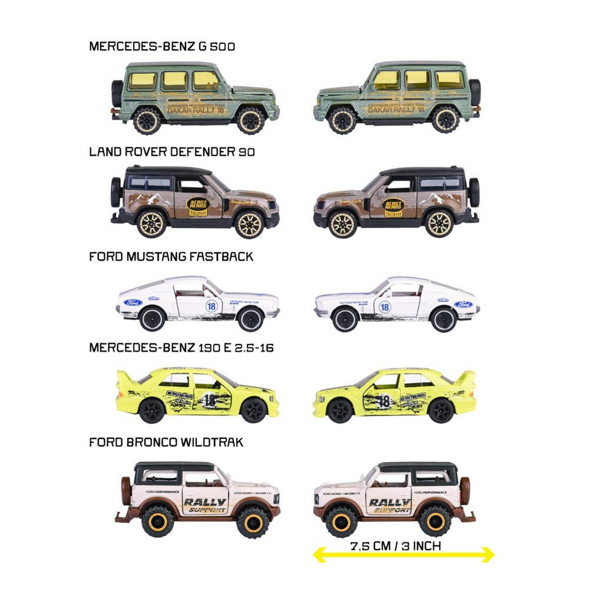 Majorette - Castheads 5 Diecast Metal Toy Cars