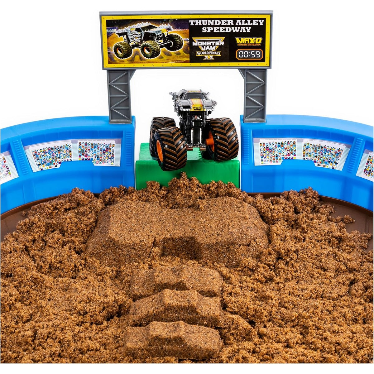 Monster Jam, Monster Dirt Arena 24-inch Playset with 2lbs of