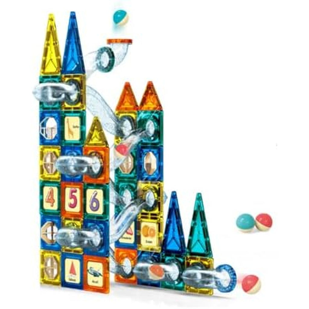 Colorful Magic Magnetic Pipeline Building Blocks, 97-Piece Educational STEM Construction Set, Ages 3+