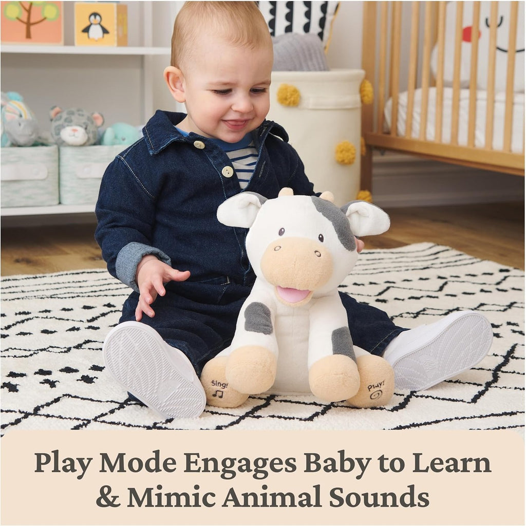 Baby GUND Buttermilk the Cow Animated Plush, Singing Stuffed Animal Sensory Toy, Sings Old MacDonald and Teaches Animal Sound