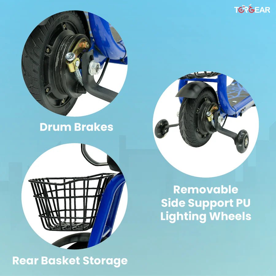 Electric Scooter With Seat Blue TG-550