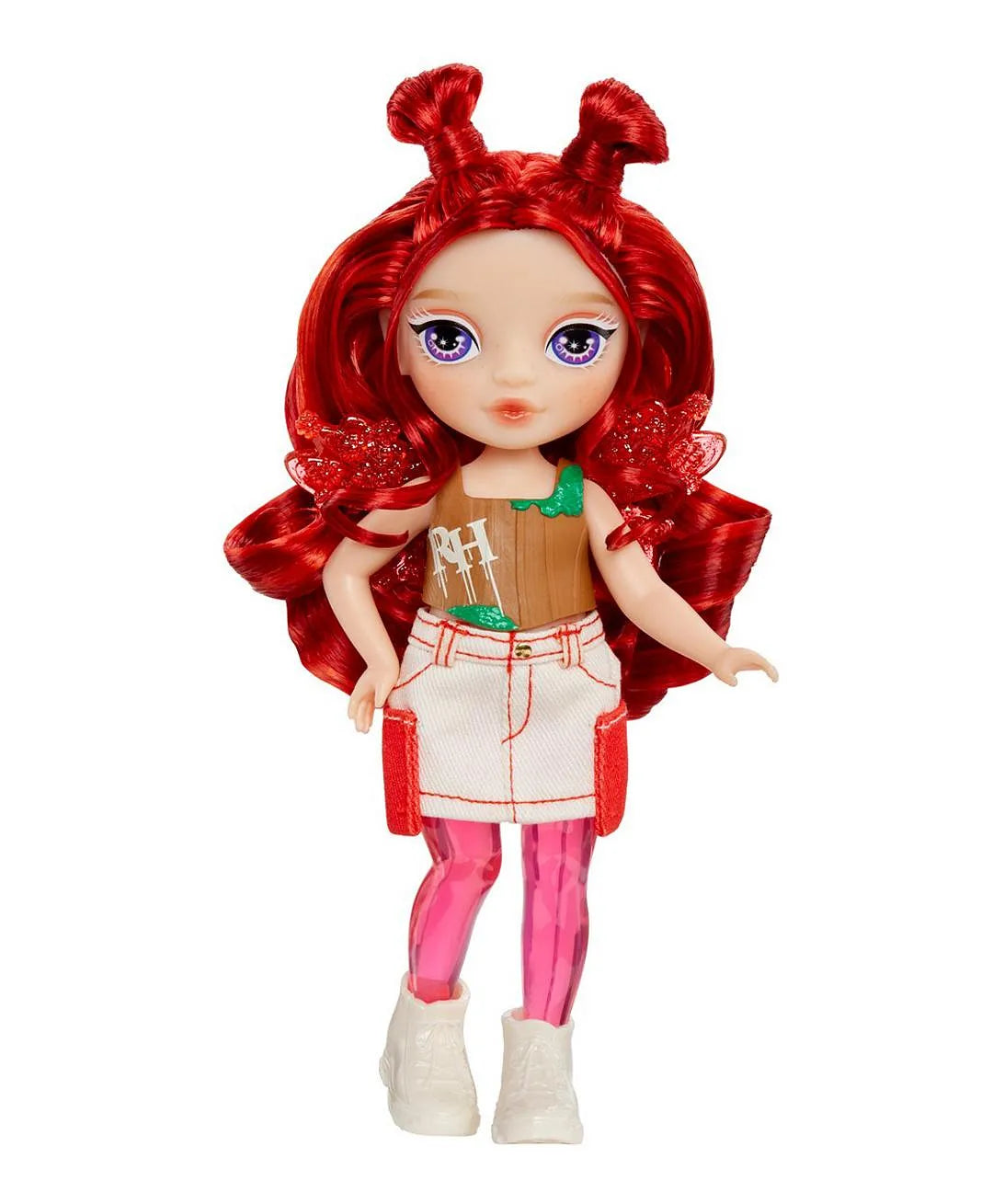 Rainbow High Littles Rainbow Fantasy Fairies Apple Poseable Fashion Doll, Brushable Hair