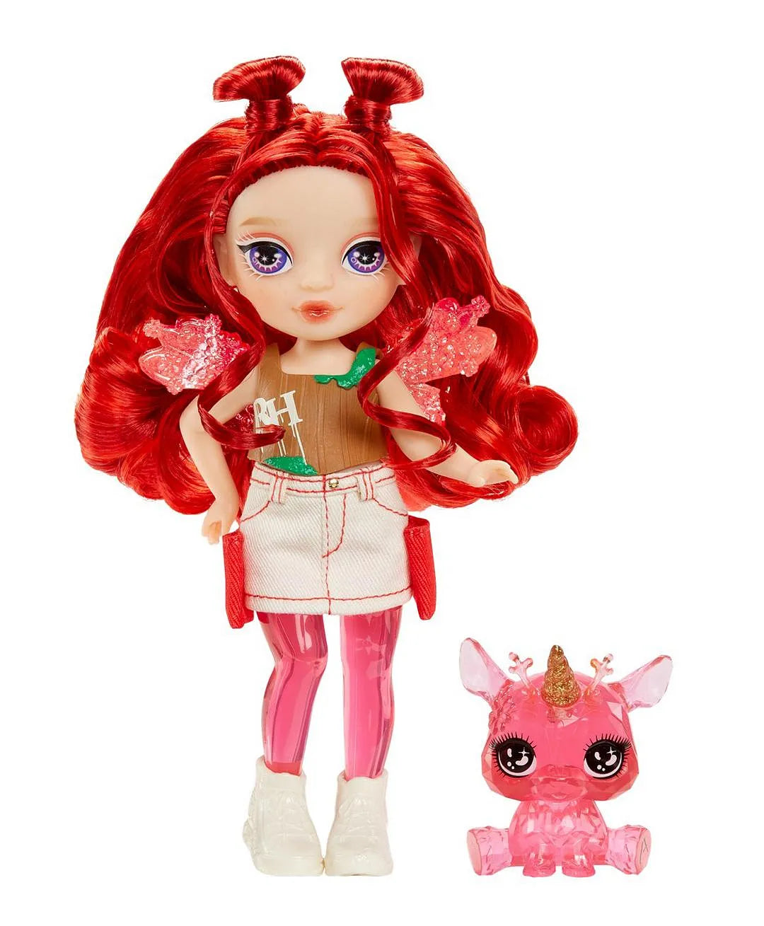 Rainbow High Littles Rainbow Fantasy Fairies Apple Poseable Fashion Doll, Brushable Hair