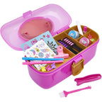 Shimmer N Sparkle 2-in-1 Hair & Body Creations Caddy, Complete Styling Kit with Hair Colors, Extensions, Tattoos, Chalk & Accessories, Portable Creativity Set for Kids Ages 8+