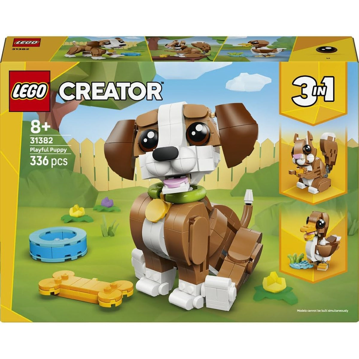 LEGO Creator 3in1 Cute Animals: Playful Puppy Dog Toy - Pet Animal Figure Transforms into a Squirrel or Duck - Creative