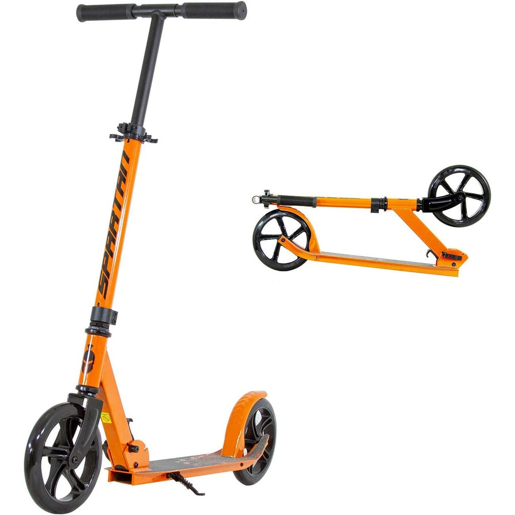 Spartan Edge 200 mm Folding Kick Scooter for Kids & Teens SP-7076 - Big PU Wheels, ABEC-7 Performance Bearings