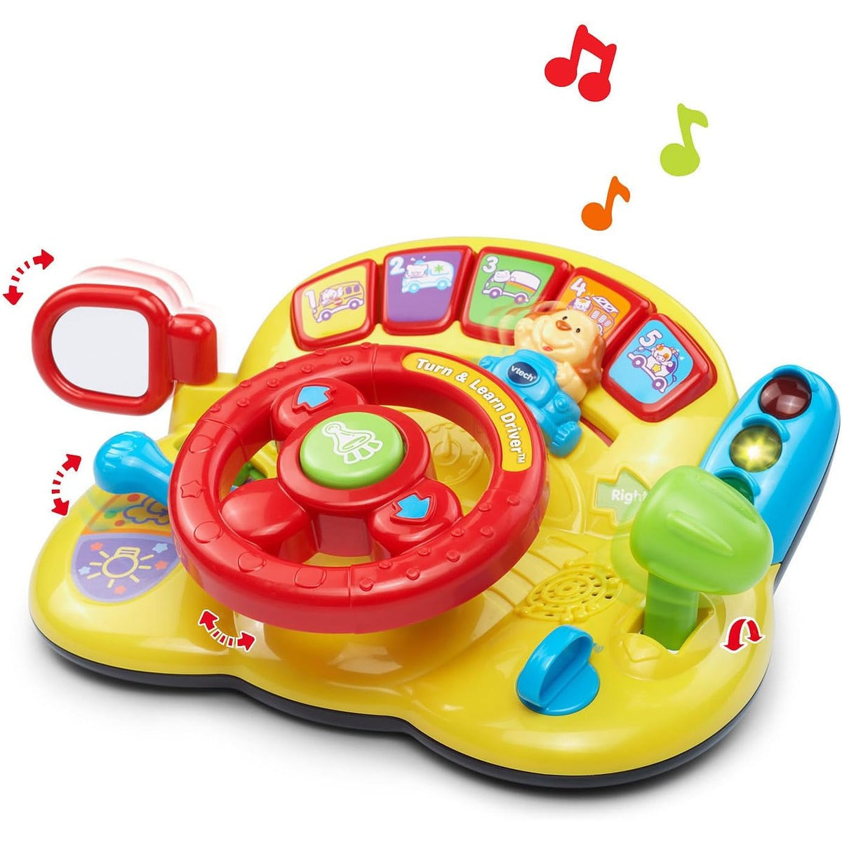 VTech Turn and Learn Driver, Yellow 10.8" x 4.3" x 8.9" Yellow