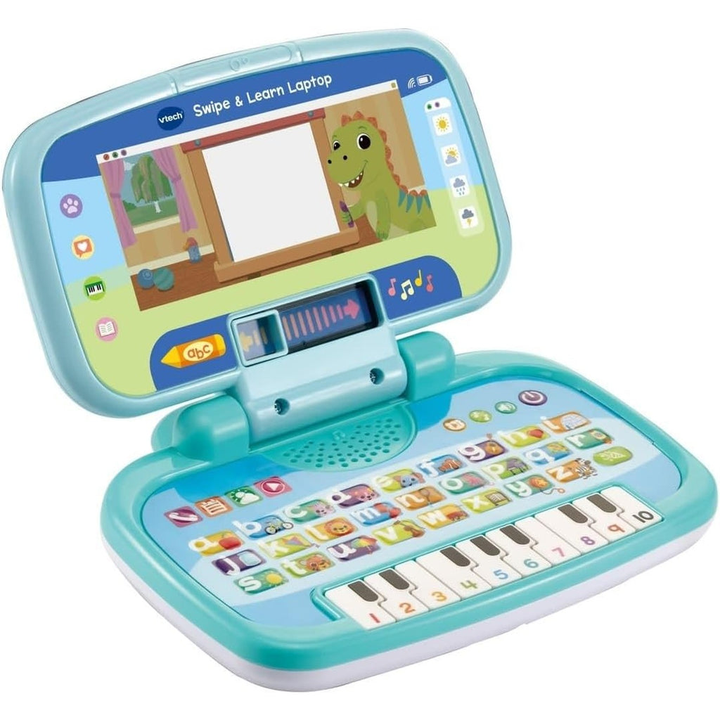 VTech Swipe & Learn Laptop, Educational Toy for Toddler with Phonics, Counting, Computer Skills, Encourages Language Development, Logical Thinking, Gift for Ages 18, 24 Months +, English Version