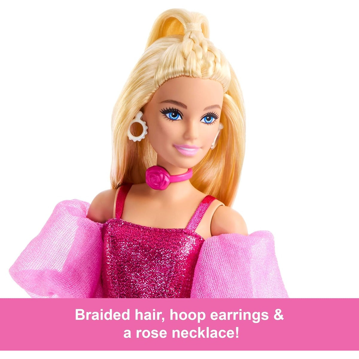 Barbie Deluxe Style Doll #5 in Metallic Pink Outfit, Blonde Hair
