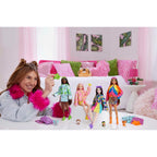 Barbie Cutie Reveal Fashion Doll, Jungle Series Elephant Plush Costume, 10 Surprises Including Mini Pet & Color Change